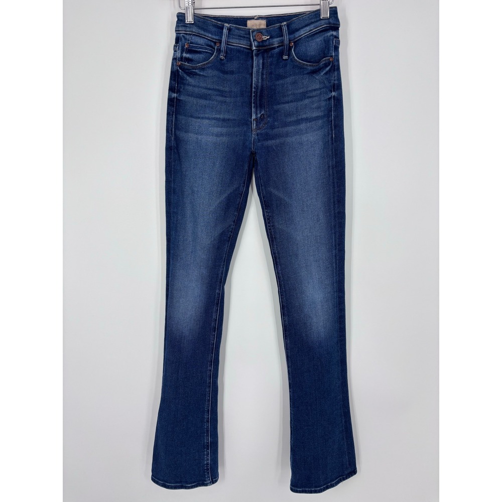 Mother The High Waisted Runaway Jeans Womens 27 Flared Sweet And Sassy Dark Wash